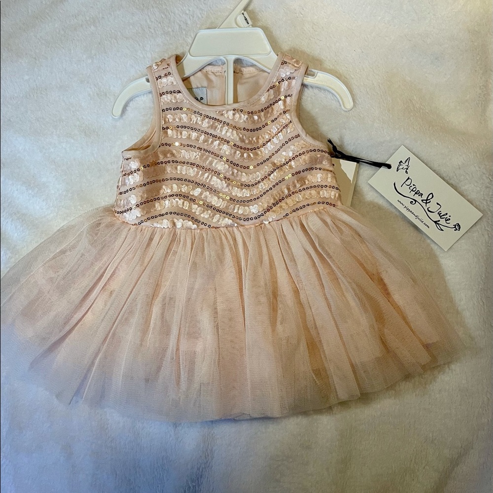 Baby designer dress by Pippa & Julie 0-3 months